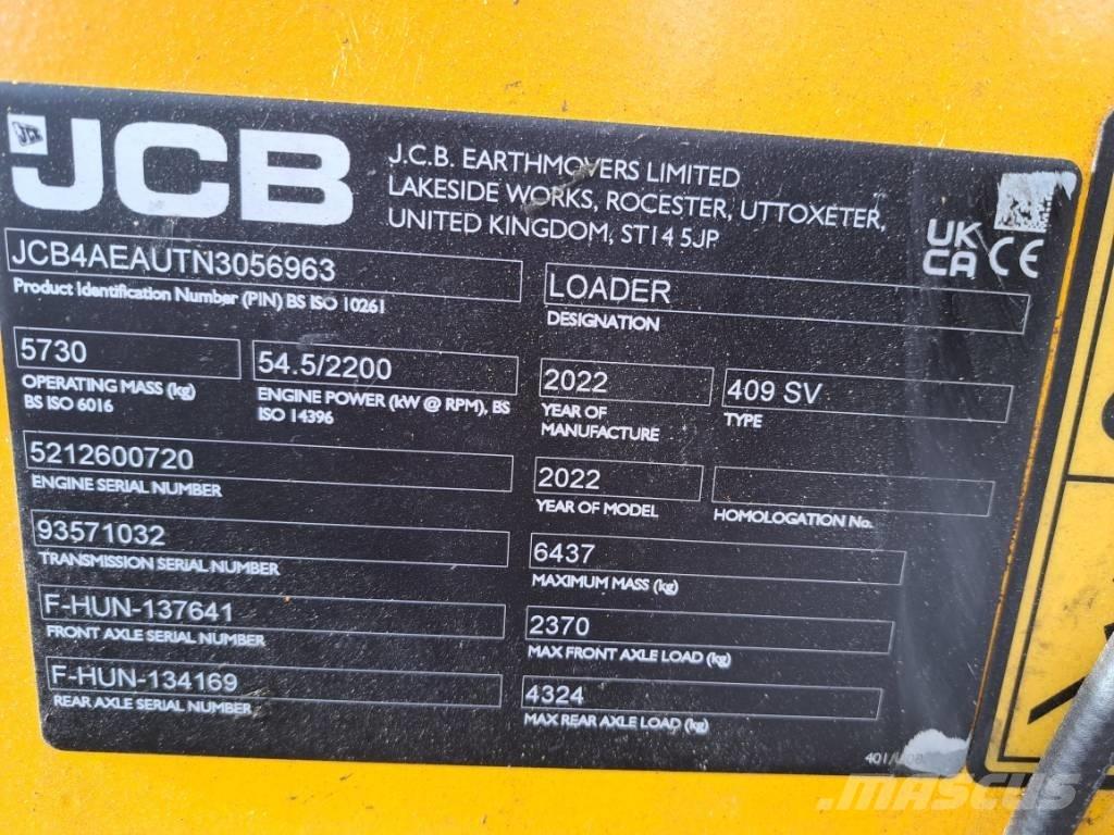 JCB 409 Pás carregadoras de rodas