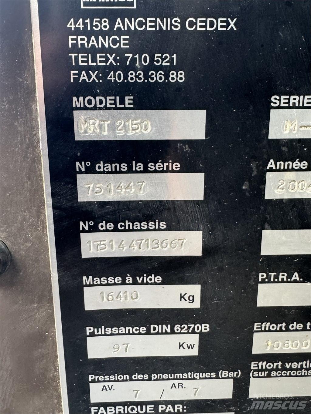 Manitou MRT 2150 Manipuladores telescópicos