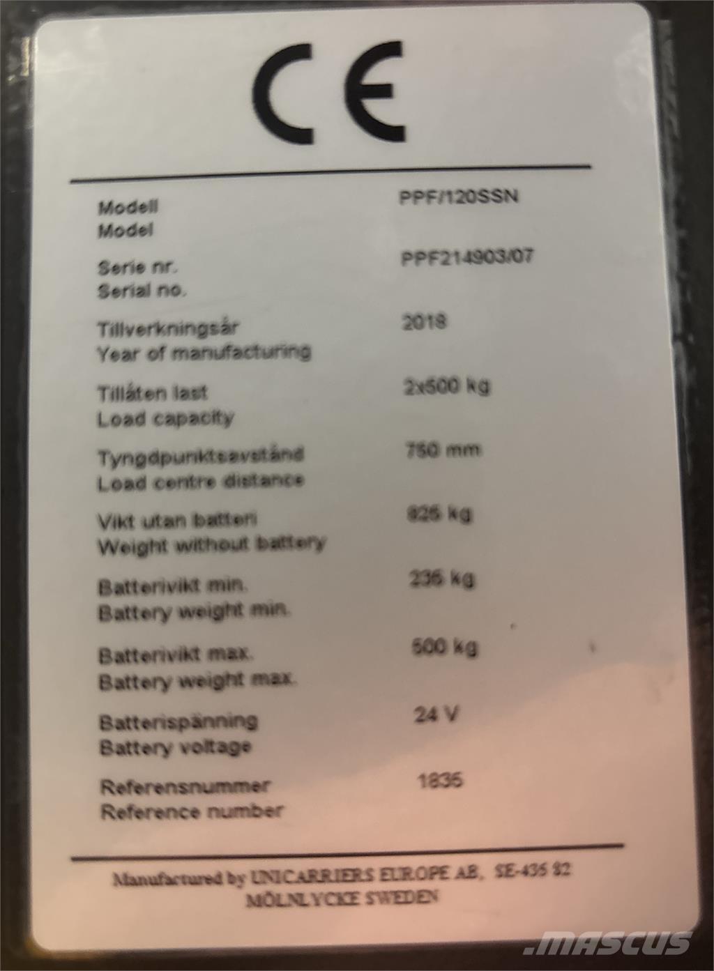 Atlet PPF120 Preparadoras de encomendas de baixa elevação