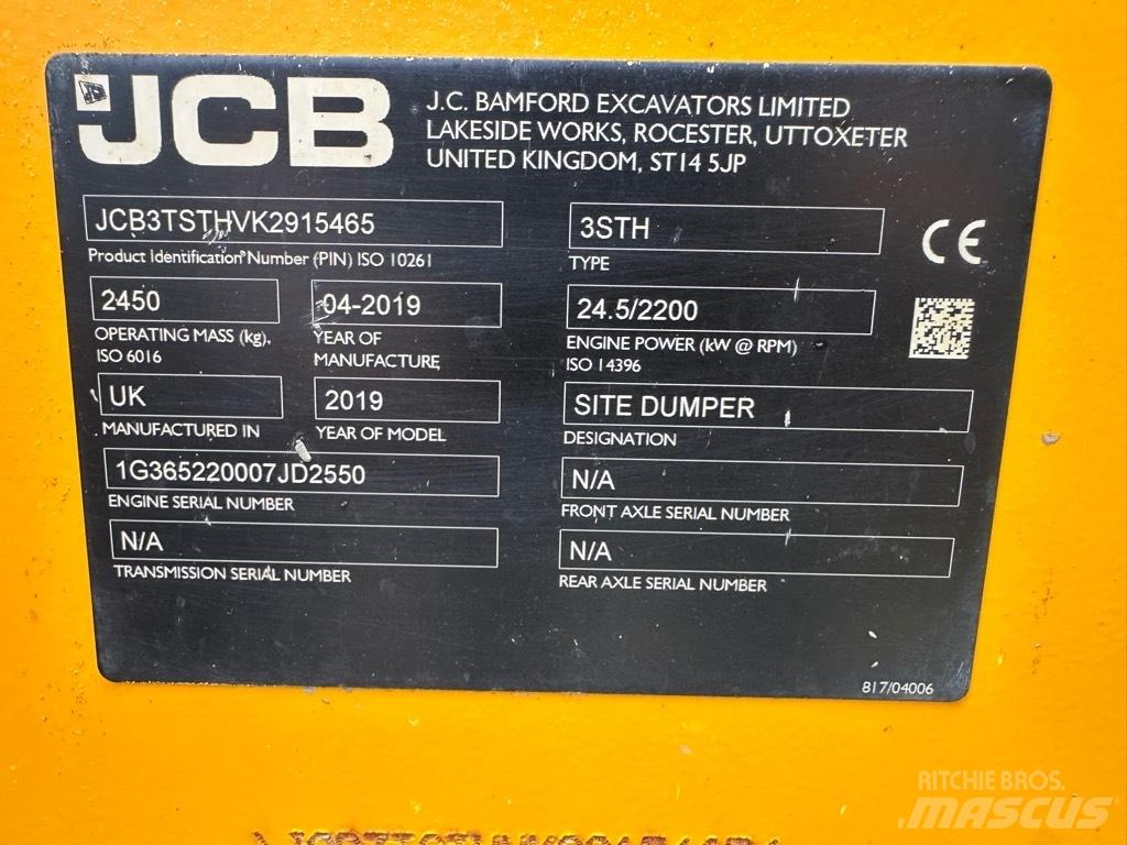 JCB 3STH SWIVEL Dumpers de obras