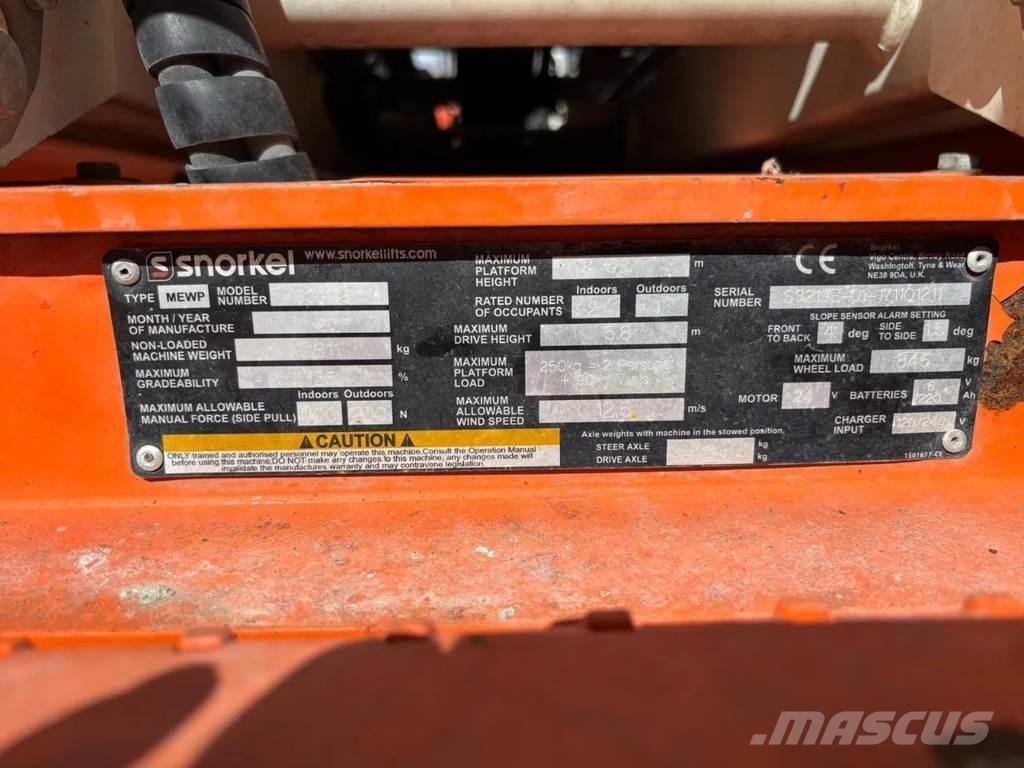 Snorkel S3219E Elevadores de tesoura