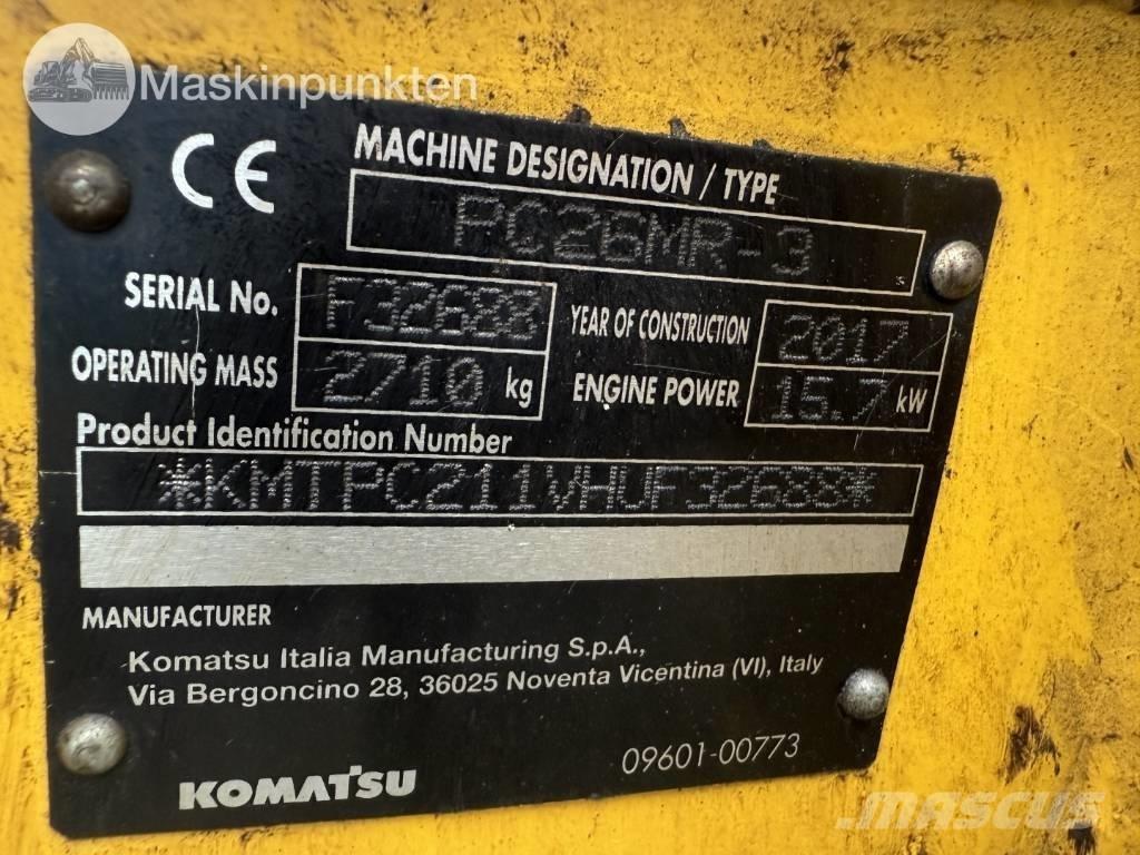 Komatsu PC 26 MR Mini Escavadoras <7t
