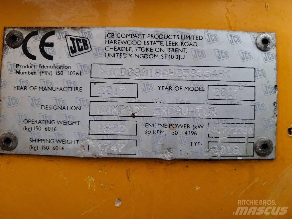 JCB 8018 CTS Mini Escavadoras <7t