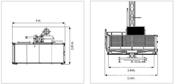 Camac ECP-1500 Plataformas de Mastro Vertical