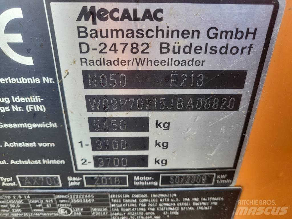 Mecalac AX 700 Pás carregadoras de rodas