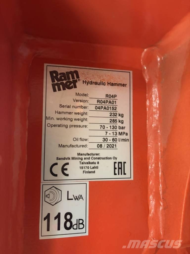 Rammer R04P Martelos Hidráulicos