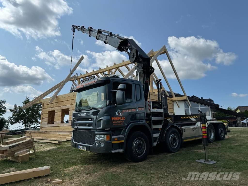 Scania P 460 Camiões caixa desmontável com elevador de cabo