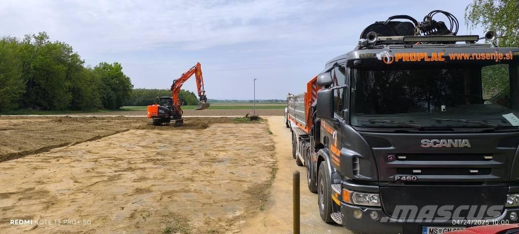 Scania P 460 Camiões caixa desmontável com elevador de cabo