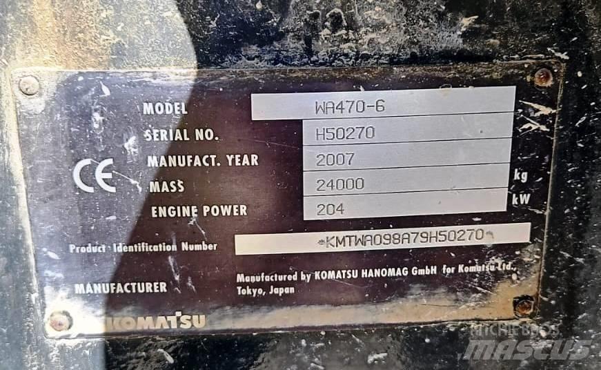 Komatsu WA 470-6 Pás carregadoras de rodas