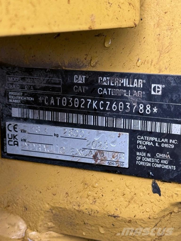 CAT 302.7 CR Mini Escavadoras <7t