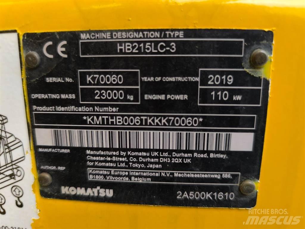 Komatsu HB 215 LC-3 Escavadoras de rastos