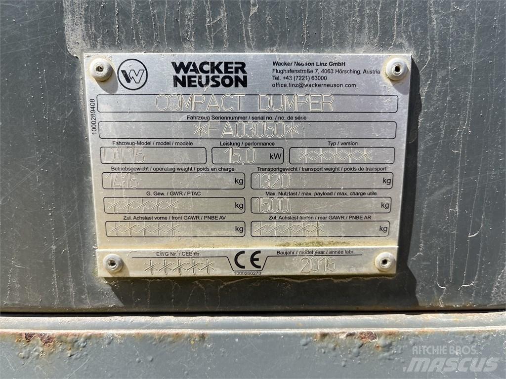Wacker Neuson DT 15 Dumpers de obras