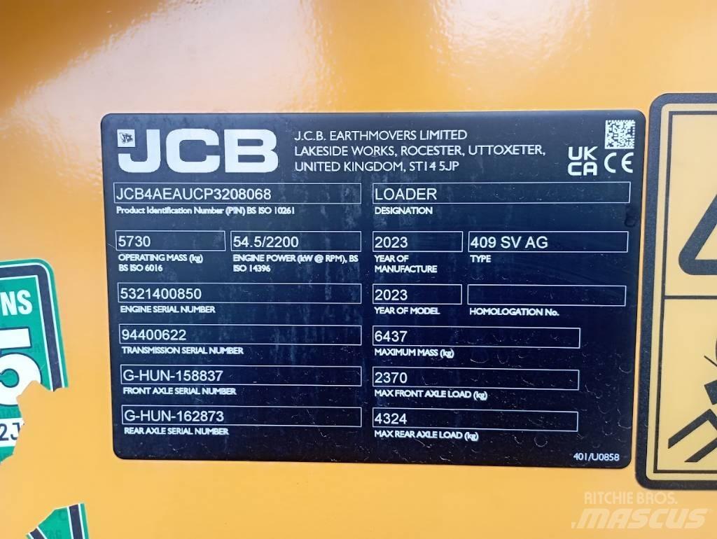 JCB 409 Pás carregadoras de rodas