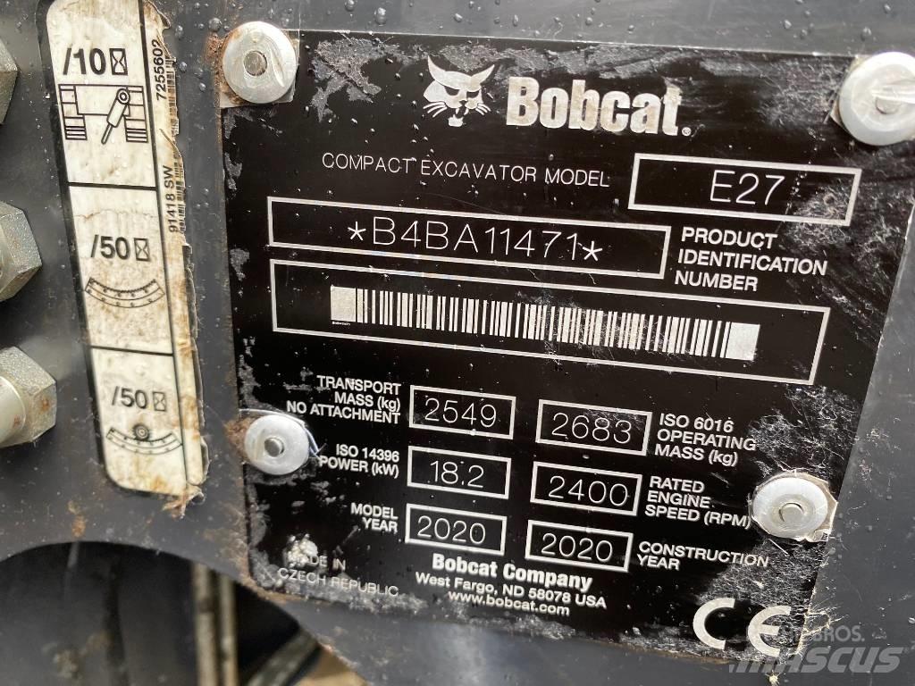 Bobcat E 27 Z Mini Escavadoras <7t