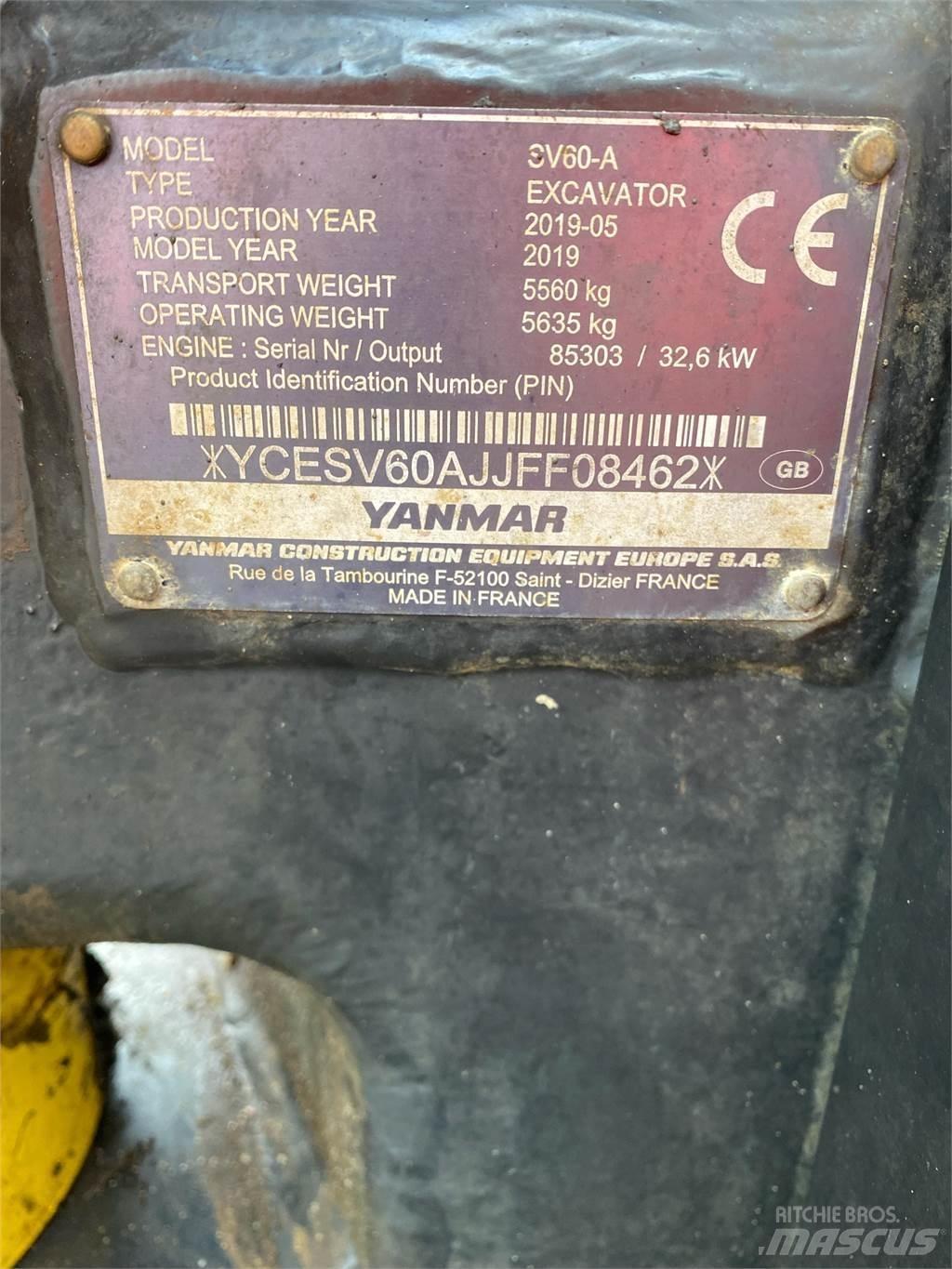 Yanmar SV60 Mini Escavadoras <7t