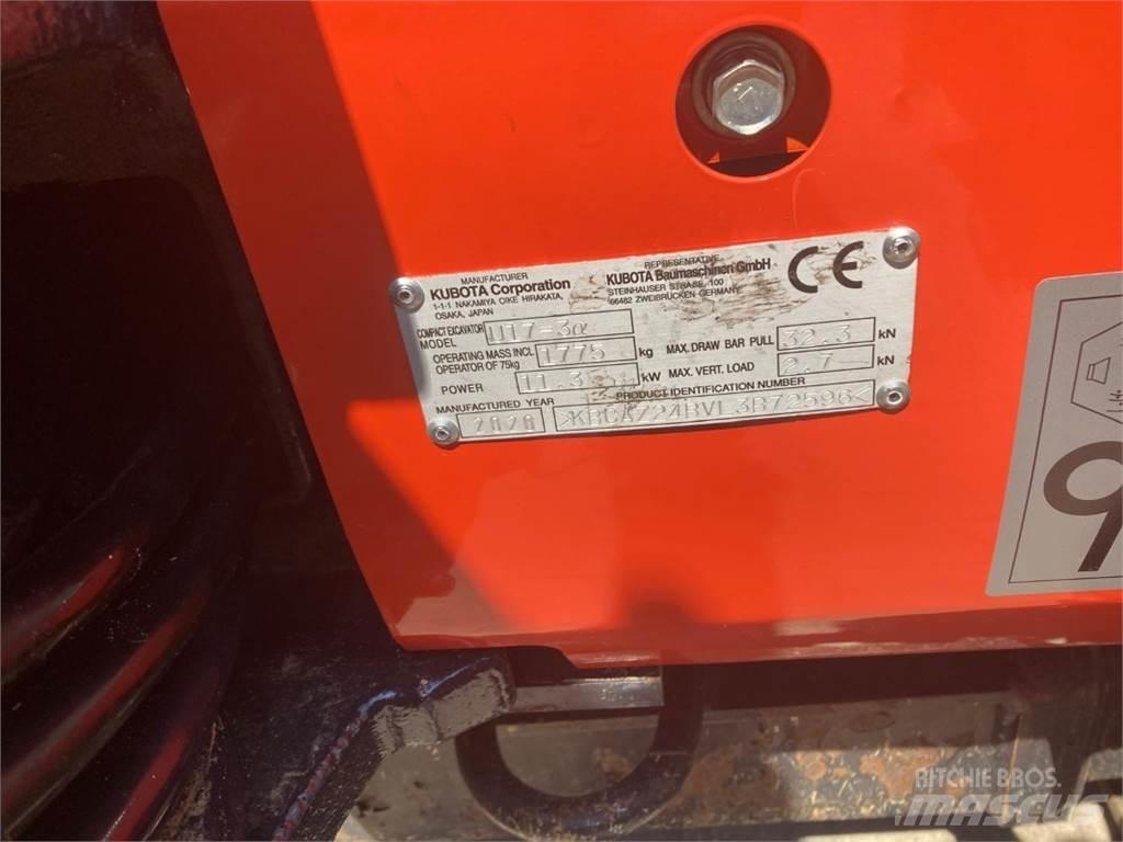 Kubota U17-3 Mini Escavadoras <7t
