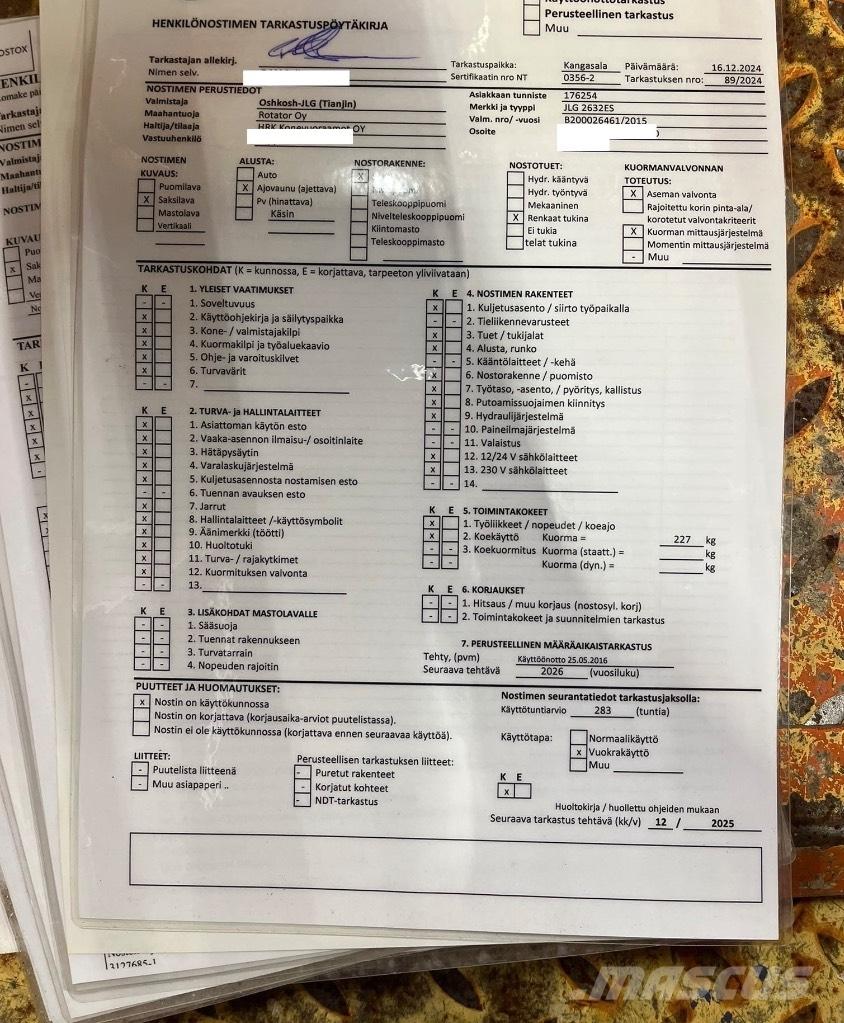 JLG 2630 ES Elevadores de tesoura