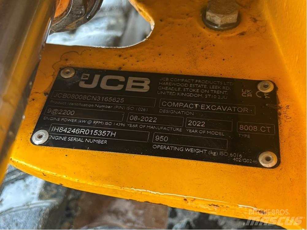 JCB MICRO 8008 Mini Escavadoras <7t