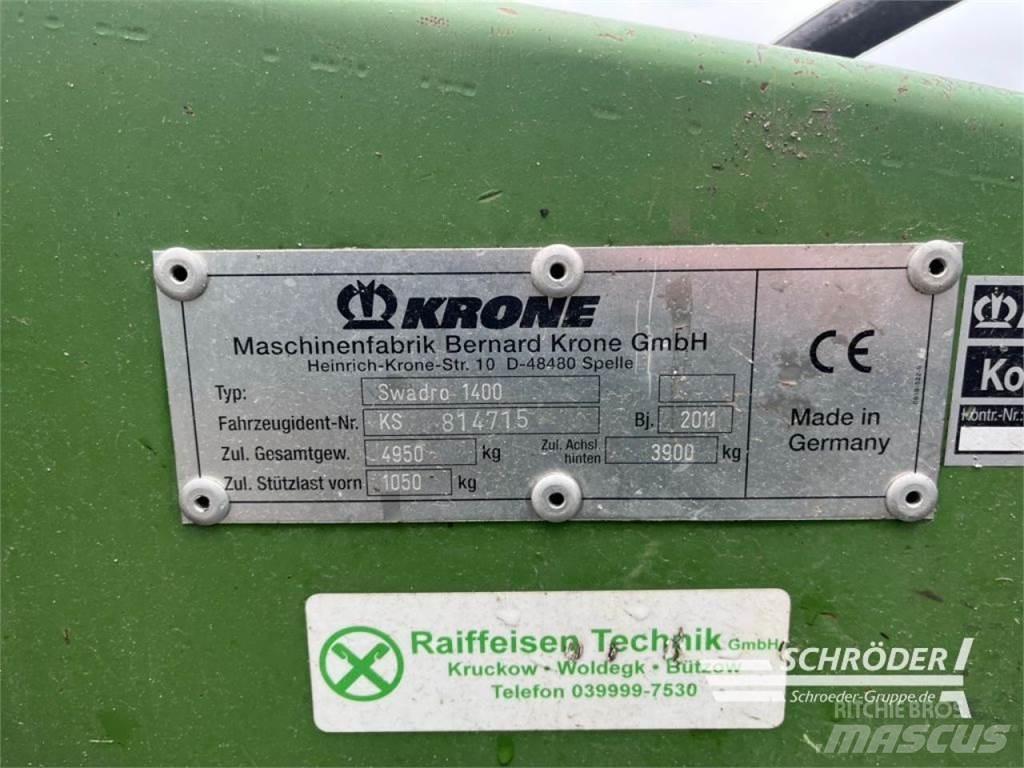Krone SWADRO 1400 Gadanheiras-fileiras