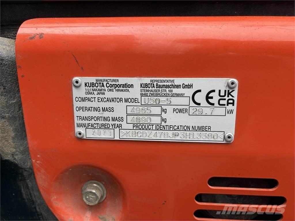Kubota U50-5 Mini Escavadoras <7t