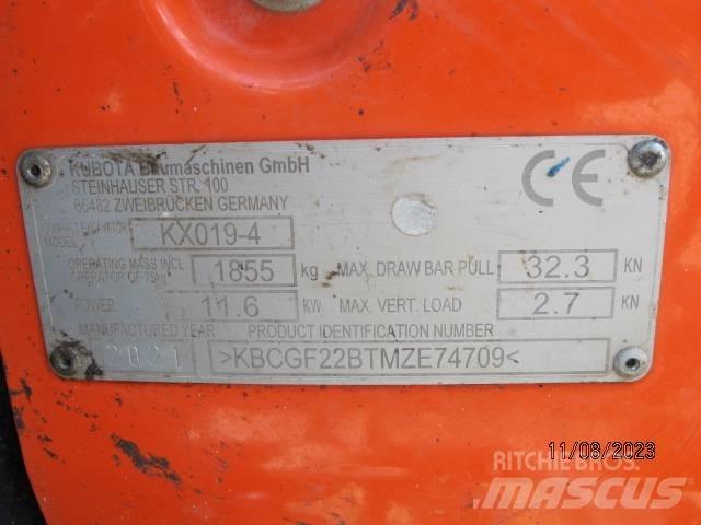 Kubota KX 019-4 Mini Escavadoras <7t