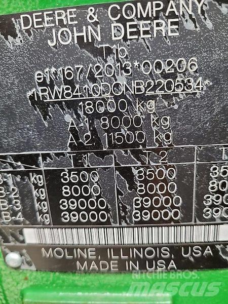 John Deere 8 R 410 Tratores Agrícolas usados