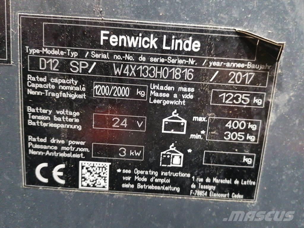 Linde D12 SP Empilhador para operador externo