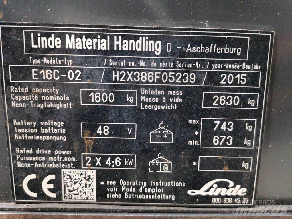 Linde E16C-02 Empilhadores eléctricos