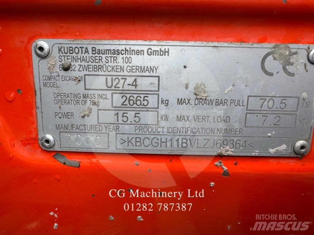 Kubota U 27-4 Mini Escavadoras <7t