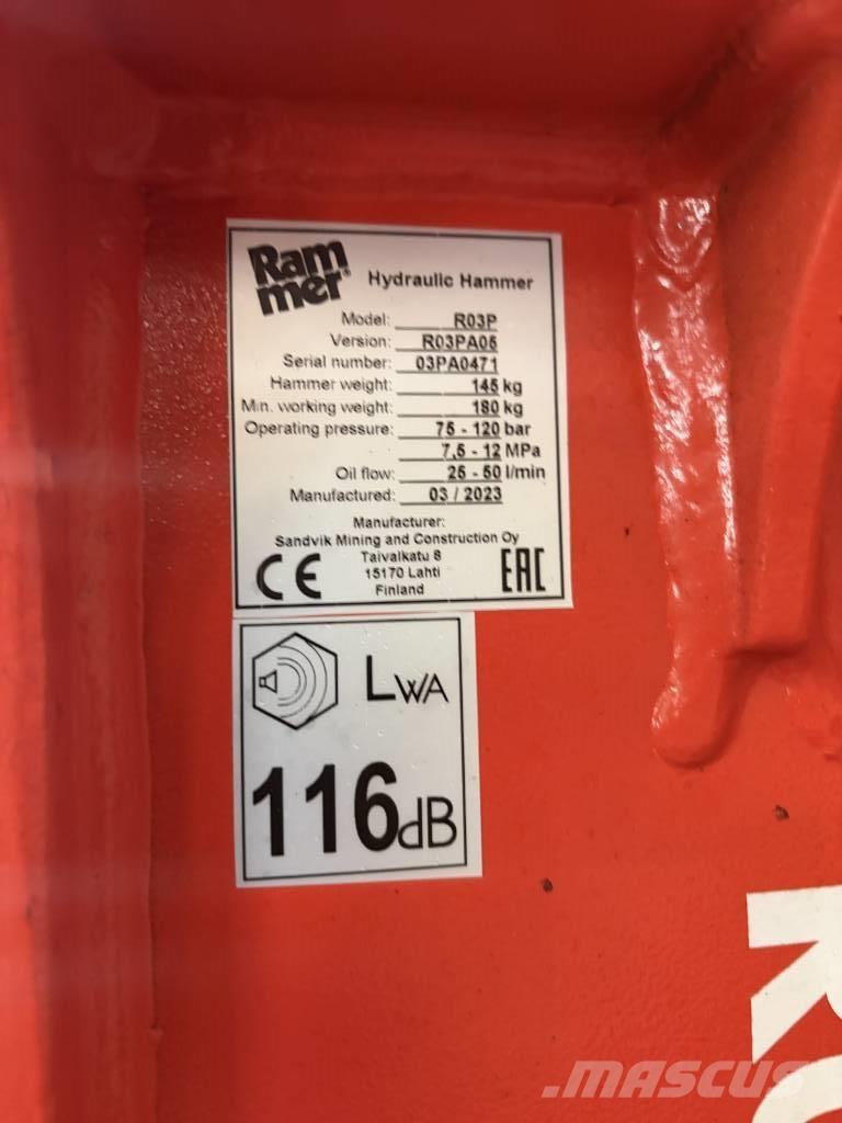 Rammer R03P Martelos Hidráulicos