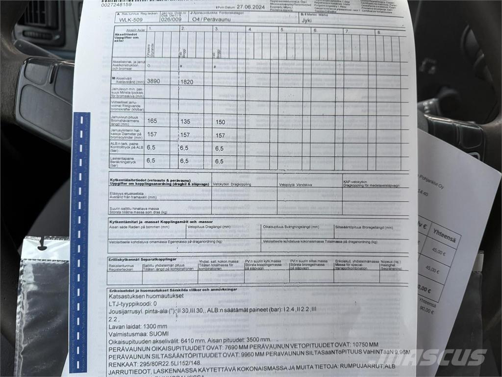 Jyki V 31-SL Reboques estrado/caixa aberta