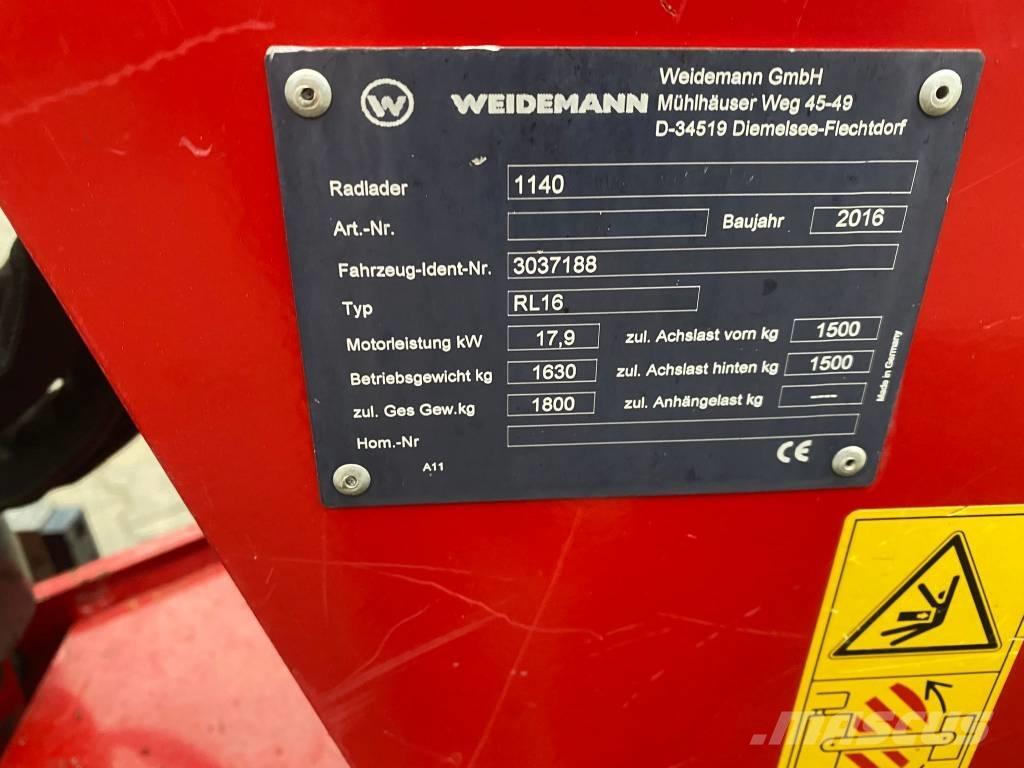 Weidemann 1140 Pás carregadoras de rodas