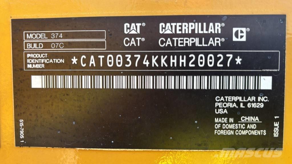 CAT 374 Escavadoras de rastos