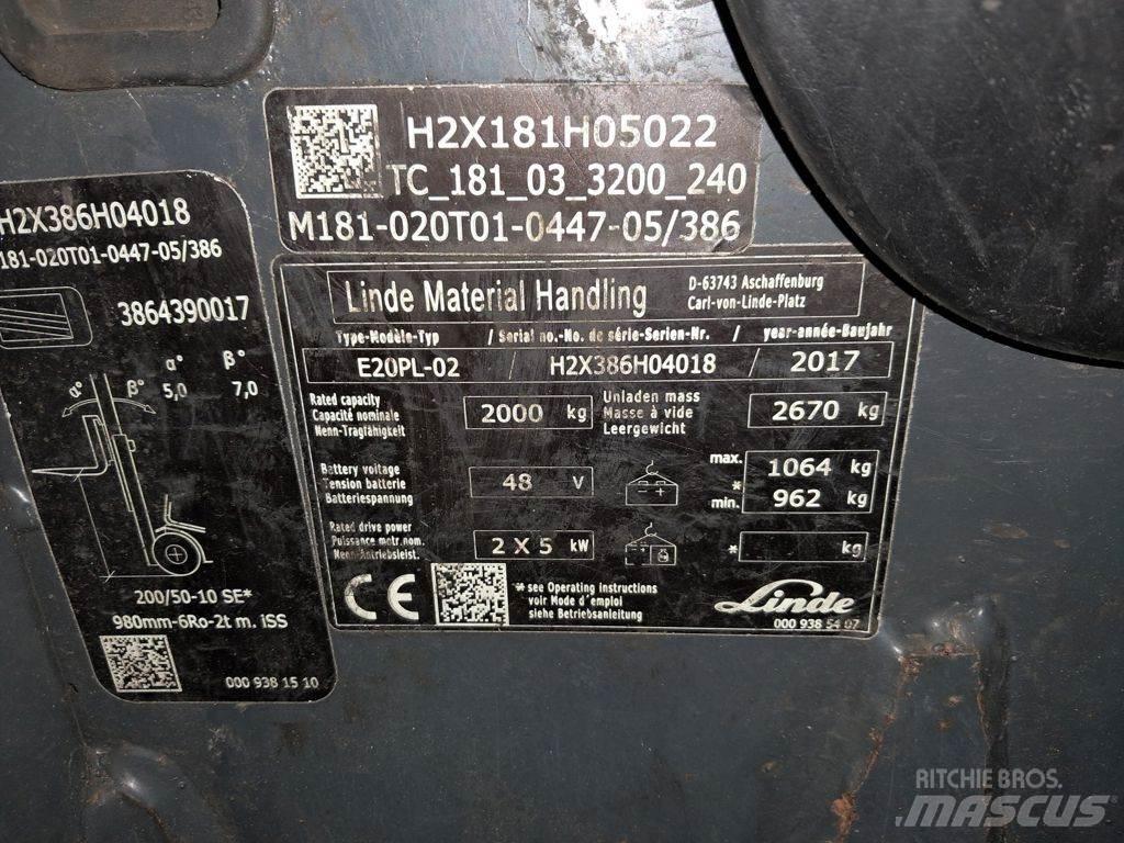 Linde E20PL-02 Empilhadores eléctricos
