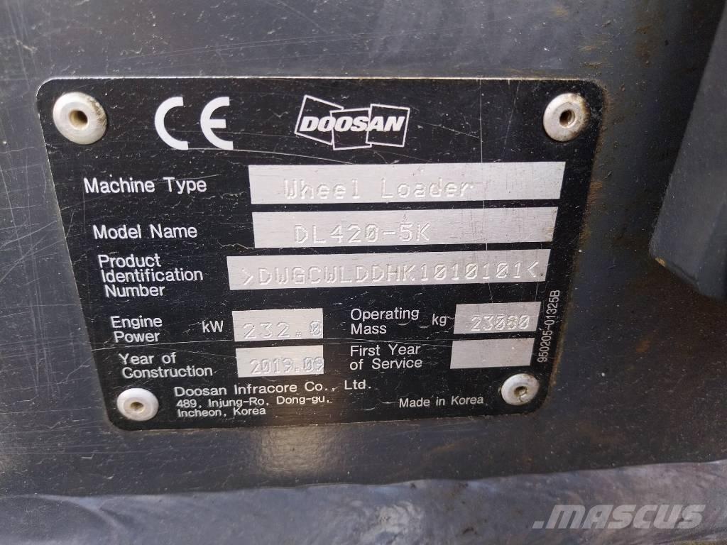 Doosan DL 420CVT-5 Pás carregadoras de rodas