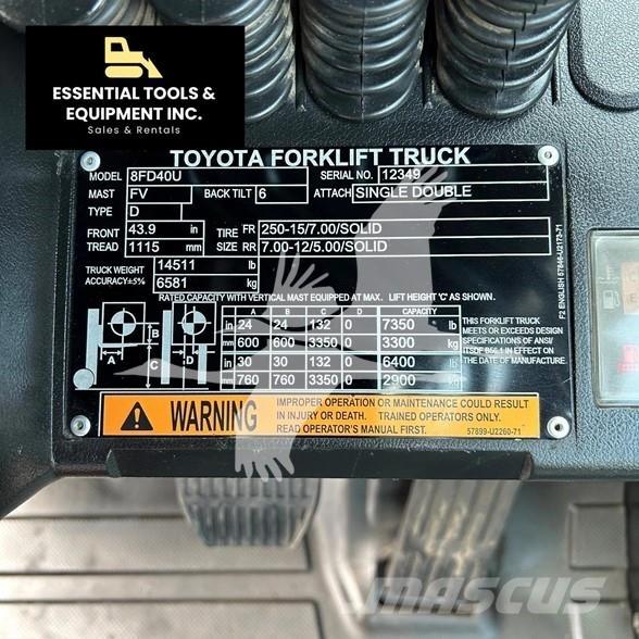 Toyota 8FD40U Empilhadores Diesel