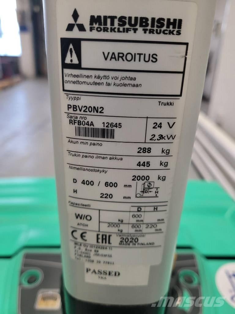 Mitsubishi PBV 20 N2 Porta-paletes com plataforma