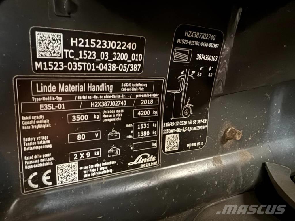 Linde E35L-01 Empilhadores eléctricos