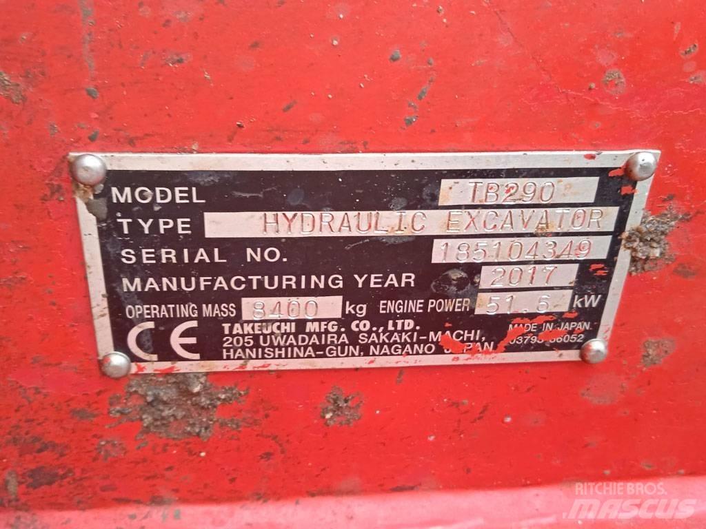 Takeuchi TB290 Mini Escavadoras <7t