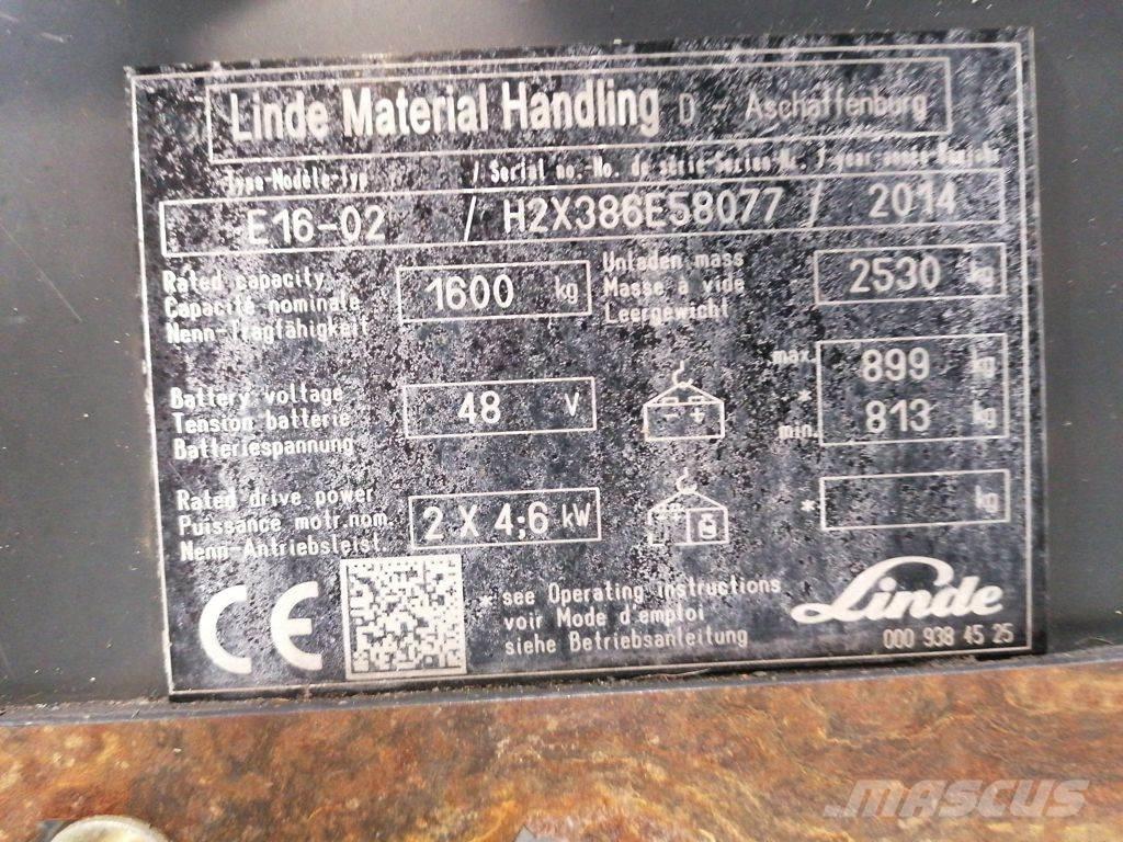 Linde E16-02 Empilhadores eléctricos