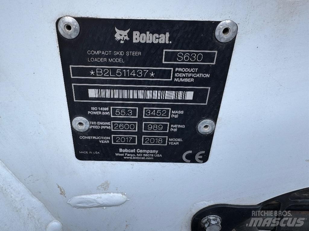 Bobcat S630 Carregadoras de direcção deslizante