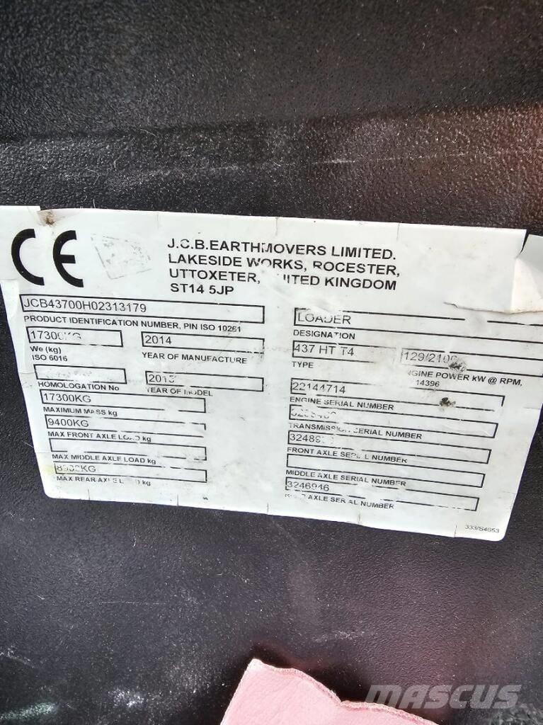 JCB 437 HT Pás carregadoras de rodas