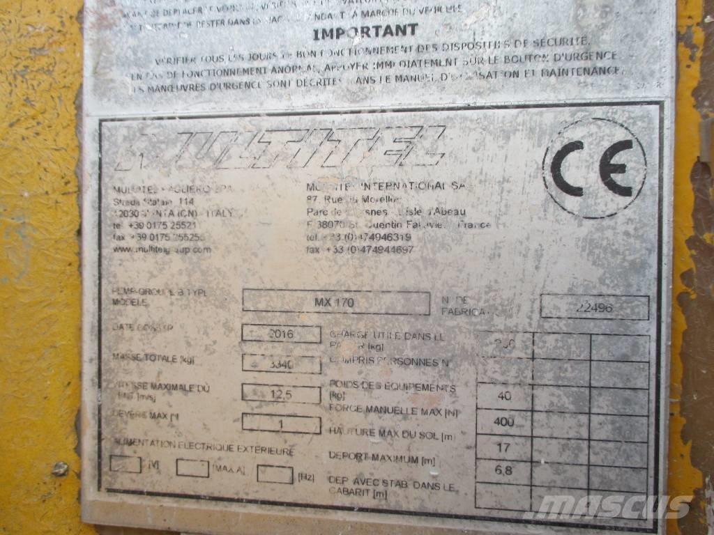 Multitel MX 170 Plataformas aéreas montadas em camião