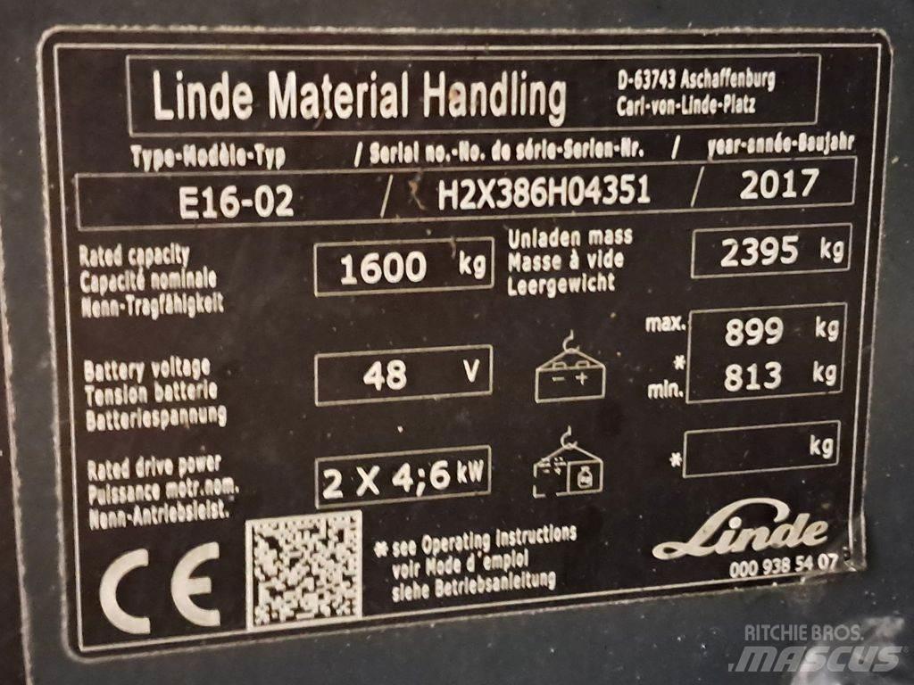 Linde E16-02 Empilhadores eléctricos