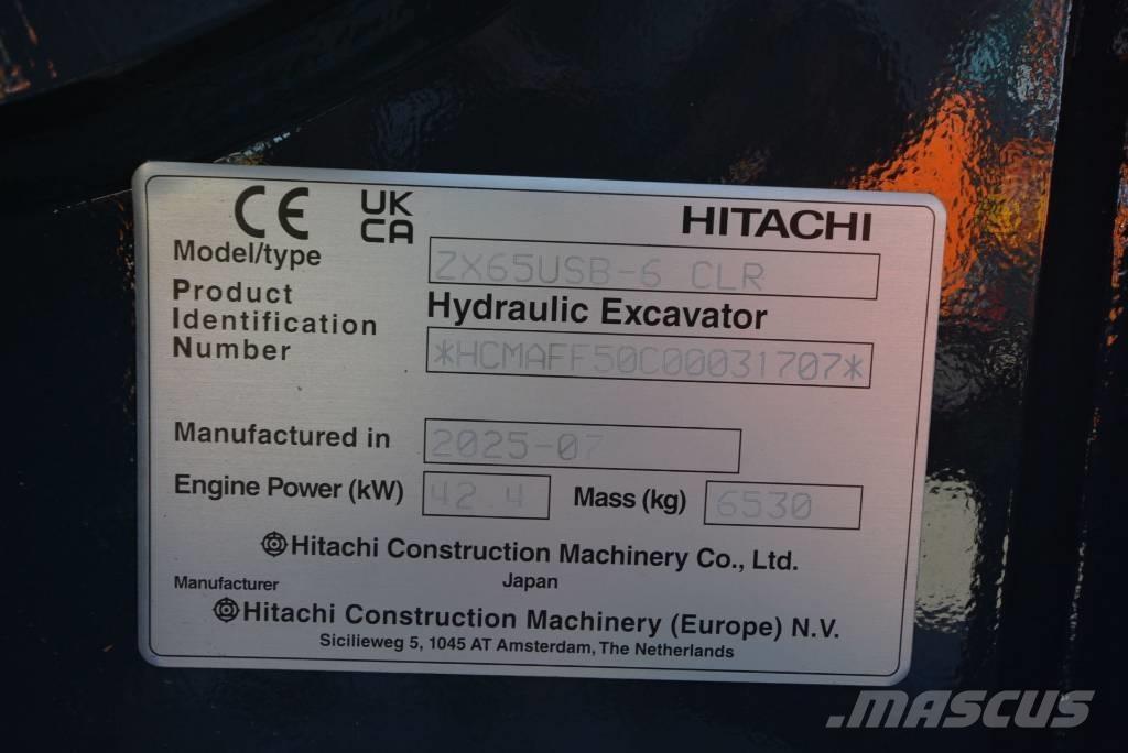 Hitachi ZX 65 USB-6 Mini Escavadoras <7t