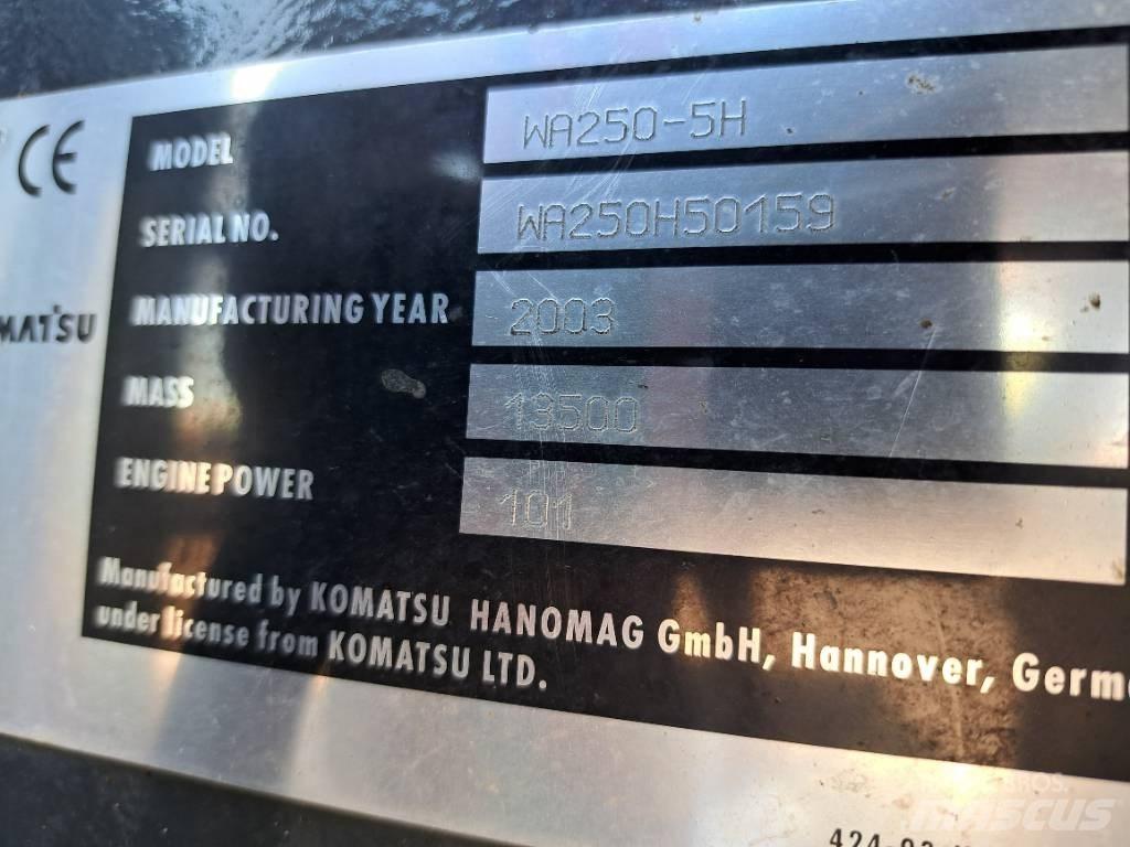 Komatsu WA 250-5H Pás carregadoras de rodas
