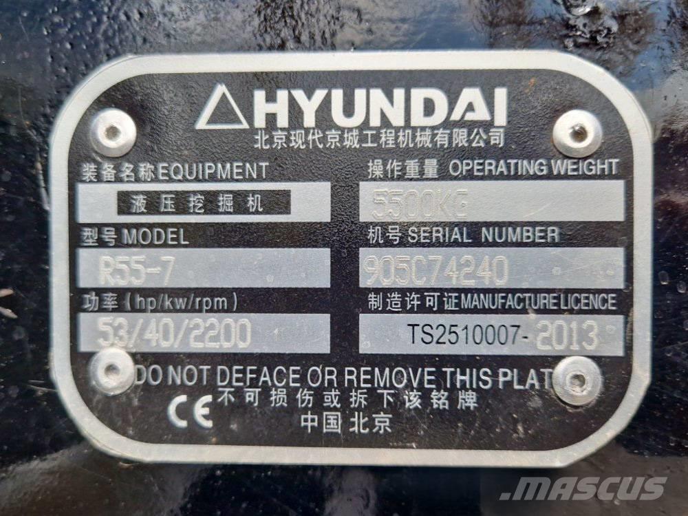Hyundai R 155-7 Mini Escavadoras <7t