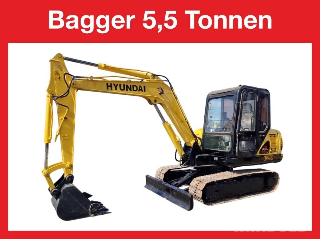 Hyundai R 155-7 Mini Escavadoras <7t