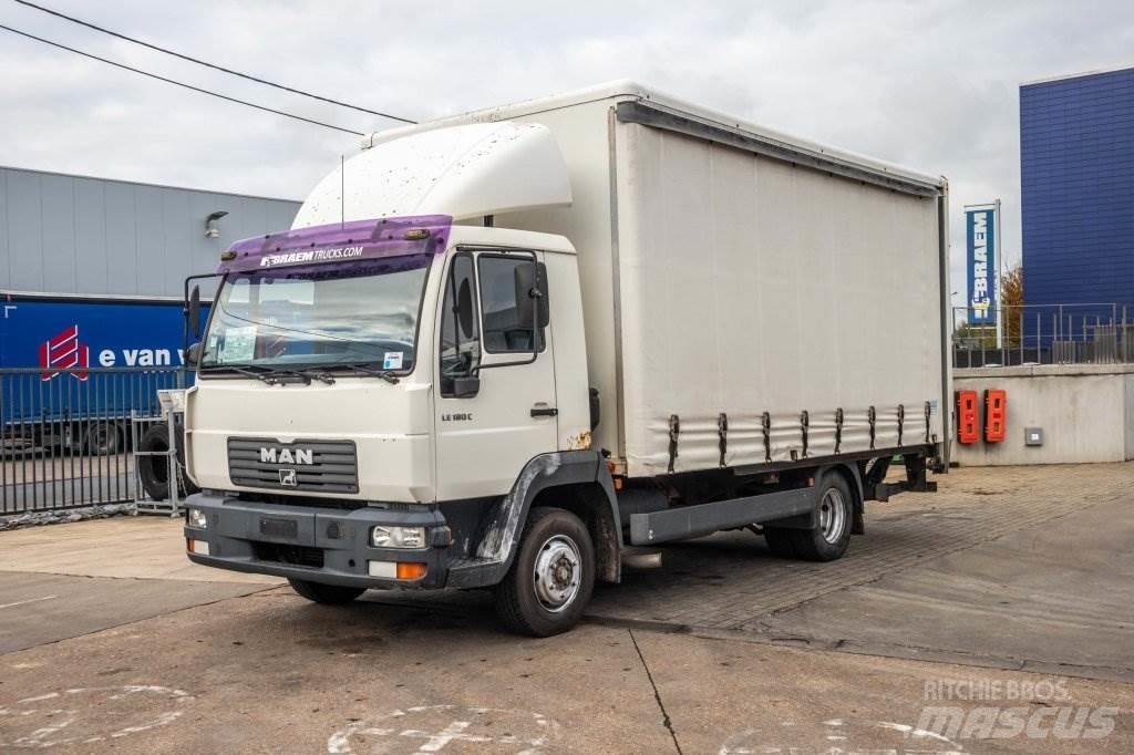MAN LE 180 Camiões caixa cortinas laterais