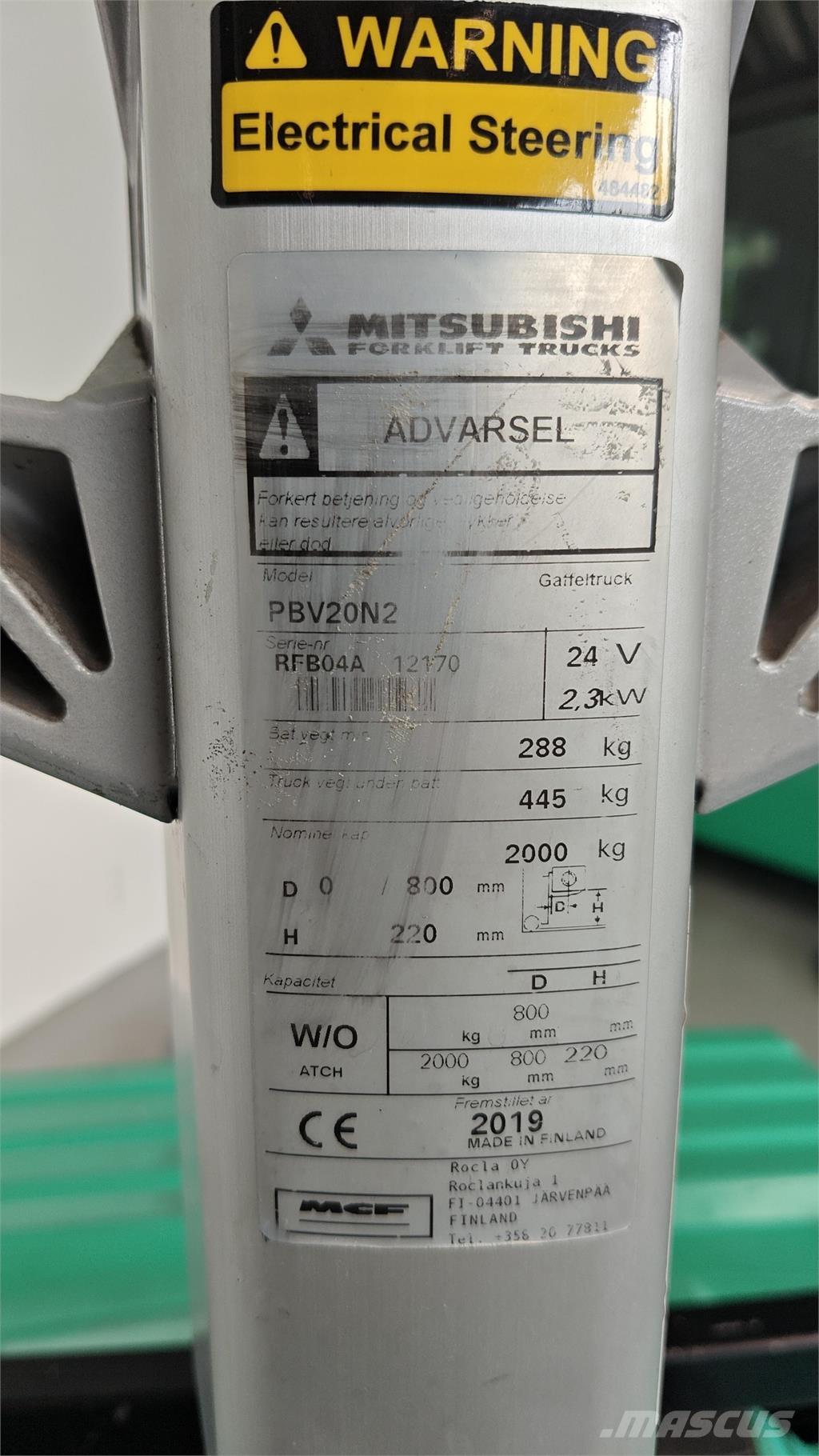 Mitsubishi PBV20N2 Camiões de caixa aberta